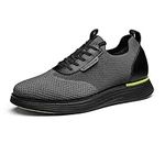 Bruno Marc Men's MaxFlex Fashion Dress Sneakers Oxfords Classic Casual Shoes, Black/Neon Green, 7.5