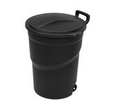 32-Gallon Wheeled Outdoor Trash Can – Heavy Duty Garbage Bin with Lid & Handle, Large Plastic Waste Container with Wheels for Yard, Patio, Garden & Residential Use, Easy Mobility & Odor Control
