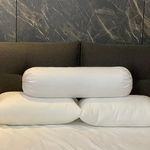 Flew Eco Luxury Bolster Pillow Cover Bolster Pillow Case Soft 35cm x 105cm (Off White)