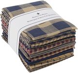 Dunroven House Homespun 12-Piece Fat Quarters, 18 by 21-Inch, Navy