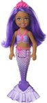 Barbie Dreamtopia Chelsea Mermaid Doll with Purple Hair & Tail, Tiara Accessory, Small Doll Bends at Waist