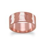 8mm Solid Copper Hammered Ring Jewelry Gifts for Women - Ring Size Options: 10 11 12 6 7 8 9, Metal, not known