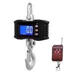 Julymoda Hanging Scale 1000kg/2200Lbs, Digital Industrial Heavy Duty Crane Scale LED Display, Handheld Crane Scale with Accurate Reloading Spring Sensor for Hunting, Luggage or Construction(Black)