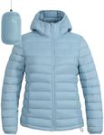 Pioneer Camp Women's Packable Puffer Jacket Winter Light Weight Water-Repellent Quilted Coat with Hood