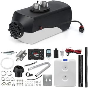 Triclicks 12V 5KW Air Diesel Heater Parking Heater Diesel Night Heater with Silencer LCD Switch Remote Control 10L Tank For Truck, Boat, Car Trailer, Motorhomes, Campervans (Style 10)
