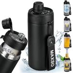 Sealed Can Cooler Fizz Lid Can Cover for 12oz Regular, 4-in-1 Insulated Vacuum Stainless Steel Fizz Keeper As Thermal Bottle & Slim Skinny Cans, Carbonated Cold Drink Holder, Black
