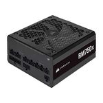 Corsair RM750x 80 PLUS Gold Fully Modular ATX 750 Watt Power Supply (135 mm Magnetic Levitation Fan, Wide Compatibility, Reliabile Japanese Capacitors, Extremely Fast Wake-from-Sleep) UK - Black