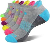 Eallco Womens Ankle Socks 6 Pairs Running Athletic Cushioned Tab Socks