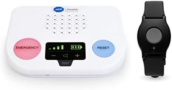 ADT Medical Alert Plus - in-Home Medical Alert System for Seniors - Cellular 4G Coverage, 600ft Pendant Range, Home Temperature Monitoring, 24/7 U.S. Based Monitoring (Black Wristband)