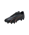 Puma Men Ultra Play Fg/Ag Soccer Shoes, Puma Black-Copper Rose, 8 UK