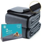 Bunlitent Washable Pee Pads for Dogs 72" x 72"(182 x 182cm), 2 Pack, Reusable Puppy Pads, Dog Training Pads with Quick Dry, Large Anti-Slip Whelping Pad for Pet, Playpen, Incontinence, Housebreaking.