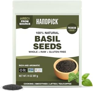 HANDPICK Holy Basil Seeds (397g/14oz) Gluten free, Raw Sabja, Tukmaria Seeds from India, Packed in Resealable Zip Lock Pouch