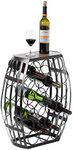 Vintiquewise Barrel Shaped 22 Bottles Decorative Table Wine Rack Storage, Brown