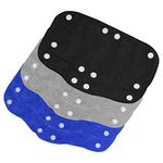 PATIKIL Hard Hat Sweat Band, 6 Pack Cotton Hard Hat Liner Sweatband Washable with Snap Button for Safety Helmet, Blue Gray Black