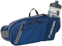 WATERFLY Fanny Pack Waist Bag: Hiking Water Bottle Holder with Strap Waist Pack for Women Men Hydration Hip Packs for Running Walking Traveling-Blue