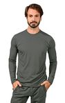 90 Degree By Reflex Ultra Soft Crew Neck Long Sleeve Shirt for Men, Mulled Basil, 3XL