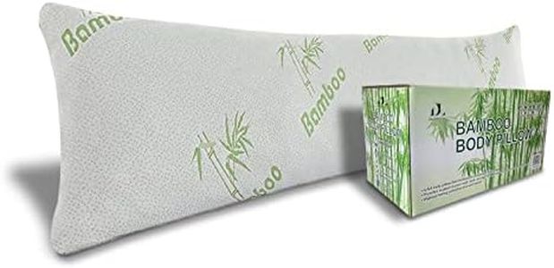 Bamboo Body Pillow for Adults - Shredded Memory Foam Long Cooling Pillows 50 X 20, Removable and Washable Bamboo Hypoallergenic Cover with Zipper