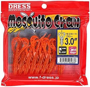 Dresses Mosquito Claw 3 inch (8 pcs) 8 Pack UV Rock Fish Orange Worm Surf Flounder Grouper Wading Root Fish