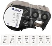 Brady Polyester Pre-Sized Labels for Label Printer BMP41/BMP51/BMP53/M511-480 Self Adhesive Printer Labels - Black on White (25,40 mm (W) x 12,70 mm (H)) - M4-47-422