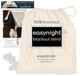 Easynight Blackout Blind - 100% Light Block - XL (windows up to 230x145cm) - Eco-Friendly Recycled GRS & OEKO-TEX Fabric - Thermal Insulation - No Drill Stick On Temporary or Permanent Any Window