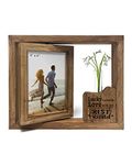 YluYni 4x6 Picture Frame, Rustic Wooden Double Sided Photo Frames, Creative Vase for Plants and Flowers, Engagement Gifts for Women, Valentines Day Gifts for Her