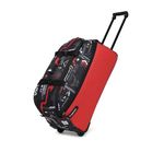 uppercase Polyester Jfk 62 Duffle Trolley Bag| Dust Resistant Travel Bag| Spacious Main Compartment| Smooth Wheels| Quick Front Pocket Access| Duffle Bag For Women & Men| 1500 Days Warranty (Red)