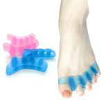 SUNFATT Toe Spacers for Women,Bunion Correctors for Women,Repeatable Washable Gel Toenail Dividers,Toe Separators For Relaxing Toes to Relieve Bunions,Hammer Toes,Hallux Valgus.4 PCS.