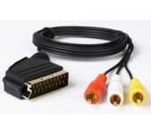 CableStop ® Scart to 3 x RCA Phono Cable (1.5 metre)