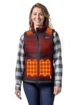 ORORO Women's 7-Zone Dual Control Heated Vest with Shoulder Heating and USB-C Rechargeable Battery(Black,S)