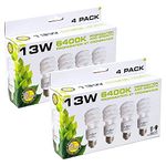 SunBlaster SL0900151 13 Watt CFL Compact Fluorescent Indoor Plant Grow Self-Ballasted Light Bulb Set (8 Lightbulbs)