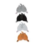 Pearhead Cat Bum Kitchen Magnets, Set of 4, Pet Themed Refrigerator Magnets, Cat Owner Décor