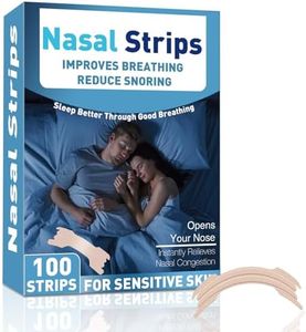 Nasal Strips, Anti Snoring Solution Extra Strength, Improved Airflow, Relieve Nasal Congestion, 100 Pcs Nasal Strips for Snoring Comfortable Fit, Suitable for Men & Women