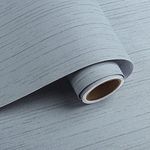 VaryPaper 15.7''x78.7'' Grayish Blue Grasscloth Wallpaper Textured Peel and Stick Fabric Wallpaper for Walls Removable Self Adhesive Waterproof Linen Contact Paper for Cabinets Shelves Bedroom Drawers