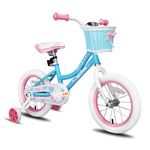 JOYSTAR 18 Inch Girls Bike for 5 6 7 8 9 Years Old, Children's Bike with Training Wheels & Basket for Ages 5-8 yr Girl, 18" Kids Bikes Bicycle with Handbrake, Blue