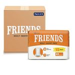 FRIENDS Unisex Disposable Adult Insert Pads - Pack of 6 (Each Pack 15 Pcs)