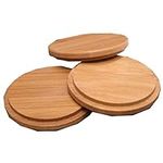 Pack of 4 Bamboo Cup Cover Wooden C