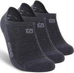 ZEAL WOOD Merino Wool No Show Running Socks Womens Mens Hiking Socks Women Moisture Wicking Summer Low Cut Wool Socks Ankle Athletic Tennis Golf Socks Fast Dry Cycling Socks for Men Women,3 Pairs L