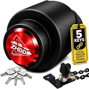 ZHDD Trailer Hitch Lock, 2-5/16 Inch Coupler, Red
