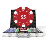 HEITOK Premium Casino Poker Chips Set, 11.5g Numbered Chips with Denominations (500 Chips with Numbers)