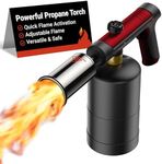 ThermoMaven Culinary Propane Torch Lighter, Adjustable Blow Torch for Sous Vide Searing Steak, BBQ, Grill, Campfire Charcoal Starter, DIY, Red (Propane Tank Not Included)