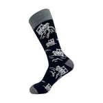 ECO CHIC Mens Bamboo Socks Breathable Hot and Cold Weather UK 6-11 Single Pair (Landrover Black)