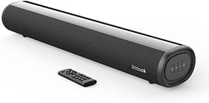 littoak Small Sound Bar for TV, Soundbar with Bluetooth 5.0/HDMI/Optical/USB/AUX/Coax Connection, 50 Watt 16 Inch Soundbars for Home Theater, Wall Mountable (SE04)