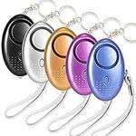 5 Pack Emergency Personal Security Alarm Keychain 140DB with LED Light, Electronic Self-Defense Protection Safety Alarms Super Loud Mini Police Approved Rape Attack Alarms Siren for Women Kids Girls.