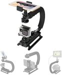 Fantaseal 4in1 DSLR/Mirrorless/Action Camera +Camcorder +Smartphone Stabilizer Holder We-media YouTube Vlog Low Position Video Rig Mount Fit for GoPro Sony DJI OSMO ACTION Nikon Canon iPhone Samsung