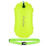 ProCase Swim Buoy Float, Swimming Bubble Safety Float with Adjustable Waist Belt for Open Water Swimmers, Triathletes, Snorkelers, Kayakers, Safe Swim Trainers -Neonyellow