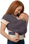 Boba Baby Wrap Carrier – Original Baby Sling Carrier for Newborns (7–35 lbs), Soft, Secure, Hands-Free & Ergonomic, Ideal for Comfortable Bonding, New Parents (Serenity Charcoal)