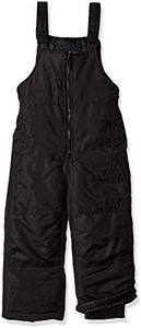 London Fog Boys' Little Classic Heavyweight Snow Bib Ski Pant Winter Snowsuit, Black Night, 7