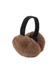 Boy Girl Winter Earmuffs Outdoor Wear Soft Faux Fur Plush Ear Warmer Football Design Windproof Woolen Warm Ear Muff Men & Women (Freesize) (Brown)