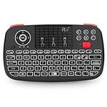 Rii New Dual Mode Wireless Multimedia Keyboard with Touchpad Mouse I4 Bluetooth 4.0 with 2.4G Wireless Mini Keyboard with Scroll Button LED Backlit Rechargeable Battery