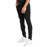 Island Trading Skinny Jeans for Men - Stretchable Denim - Comfortable Mens Stretch Jeans in Four Colors Black, Grey, Blue Stonewash, Dark Blue Mens Jeans - 38 Waist 32 Leg